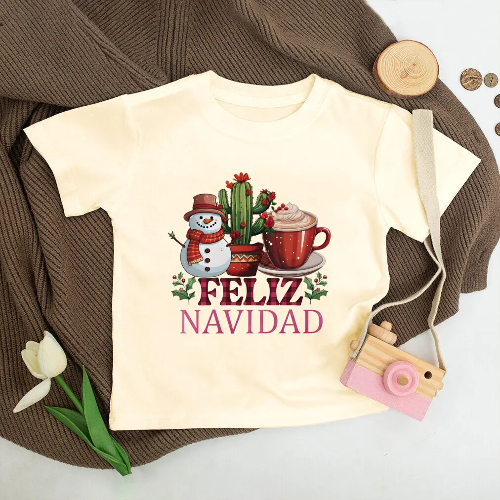 Camiseta retro infantil para Navidad - Estampado festivo - imagen 2