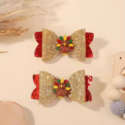 Horquillas con lazo para cabello de niña - Accesorios fiesta