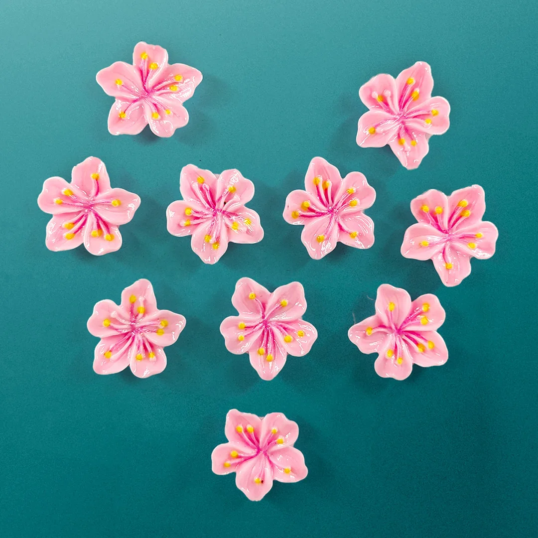 Iman de nevera flor cerezo rosa - Decoracion artesanal de cocina - imagen 4
