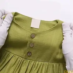 Vestido flocado con flores para niña