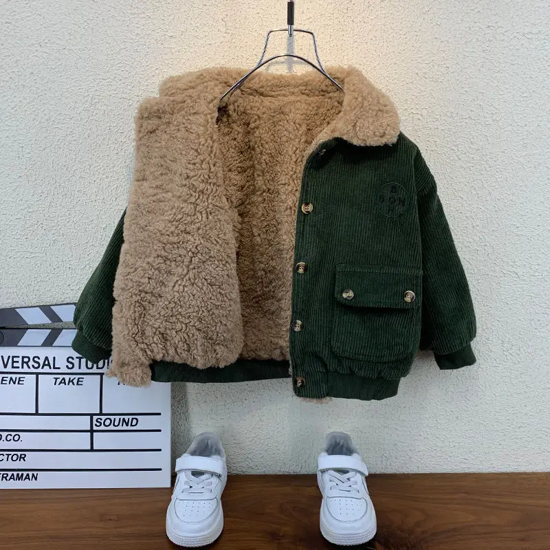 Chaqueta de forro polar infantil para niños – Abrigo acolchado cálido - imagen 2
