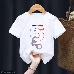 Camiseta policía sirena cumpleaños niño niña regalo fiesta