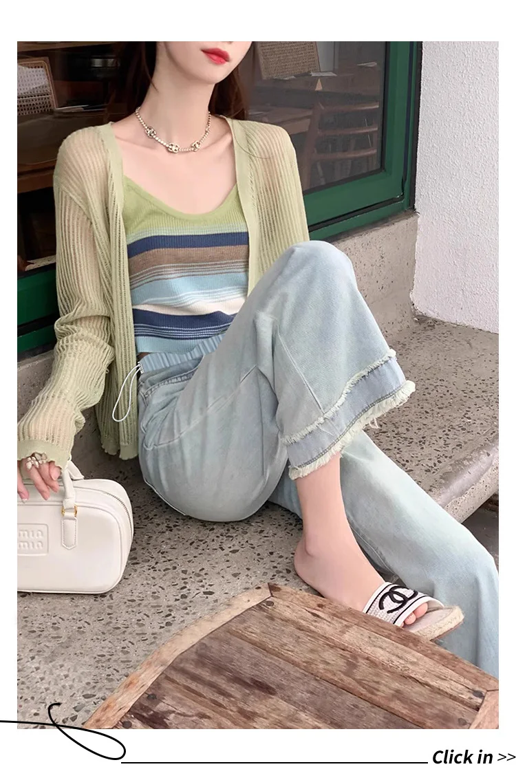 Conjunto de vistas del pantalón en estilo casual
