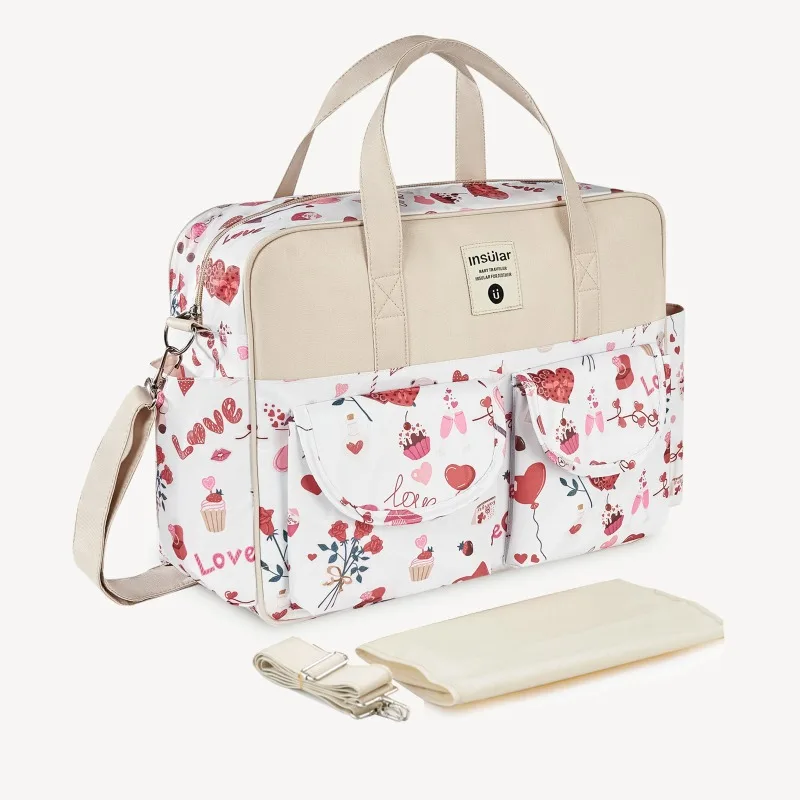 Bolsa de pañales multifunción bandolera para mamá de gran capacidad - imagen 4