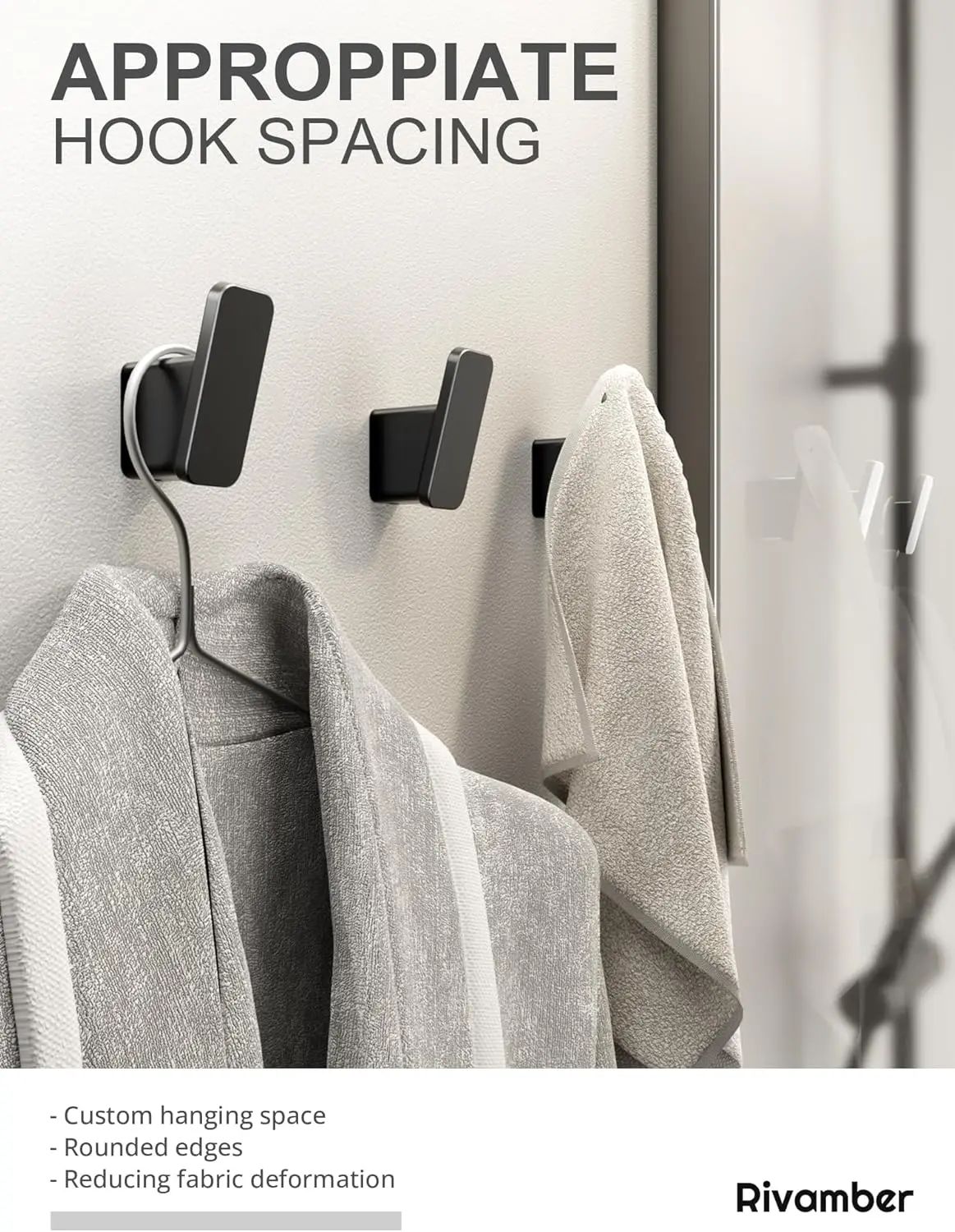 Ganchos de pared negros mate resistentes para colgar en casa - imagen 2
