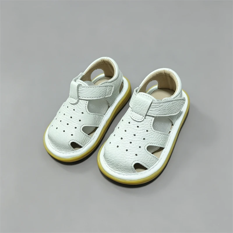 Sandalias de cuero genuino antideslizantes para bebé y niño de verano