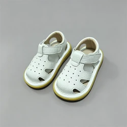 Sandalias de cuero genuino antideslizantes para bebé y niño de verano