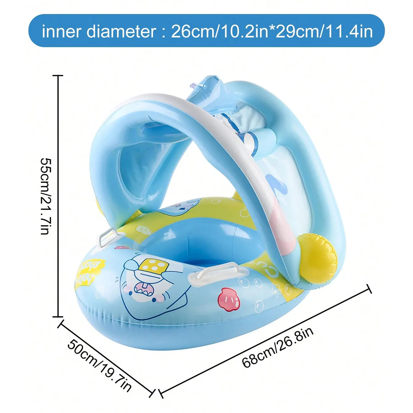 Flotador hinchable para bebé con soporte seguro - imagen 2