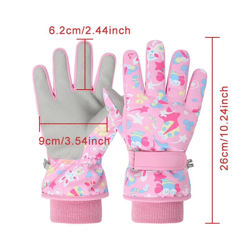 Guantes de esquí infantiles impermeables de invierno – manoplas gruesas - imagen 5