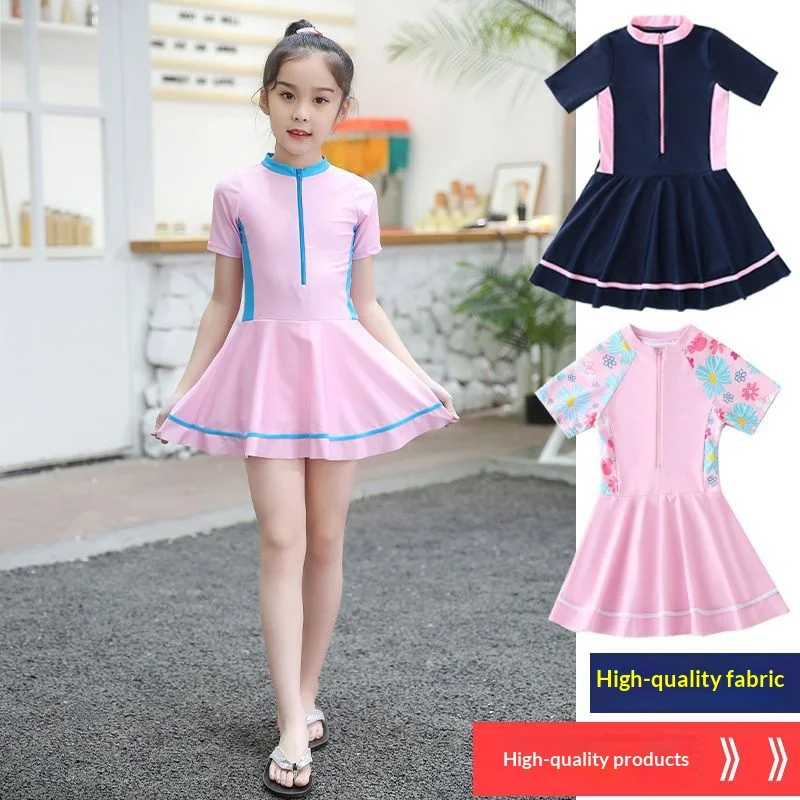 Bañador infantil de una pieza para niñas – estilo coreano moderno - imagen 5
