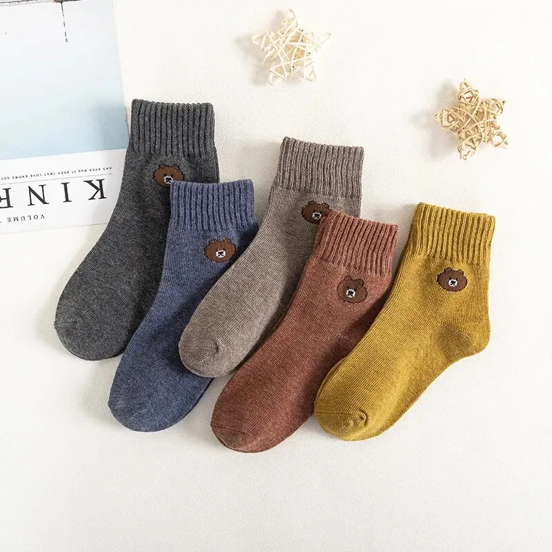 Calcetines a rayas de algodón para niños y niñas - imagen 5