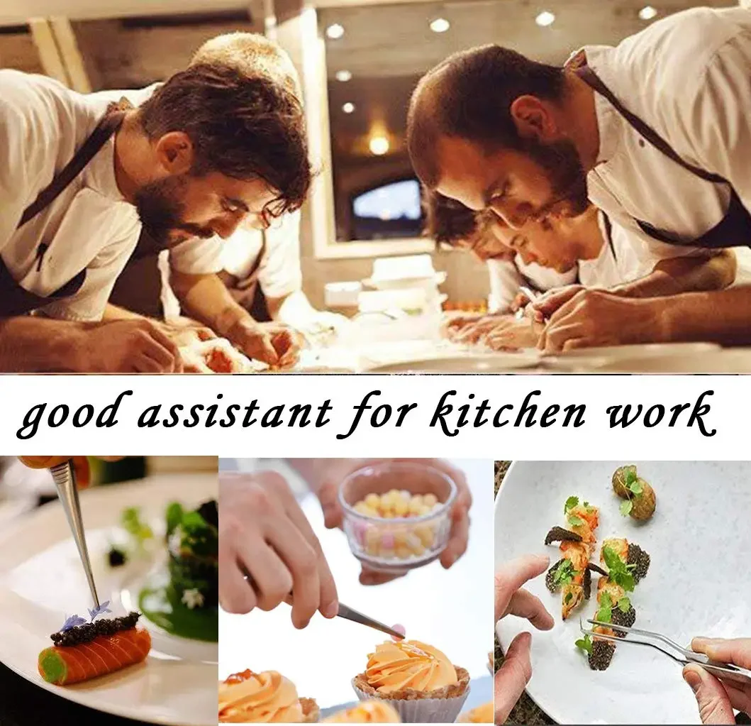 Pinza curva de precisión de acero inoxidable para decorar y hornear - imagen 5