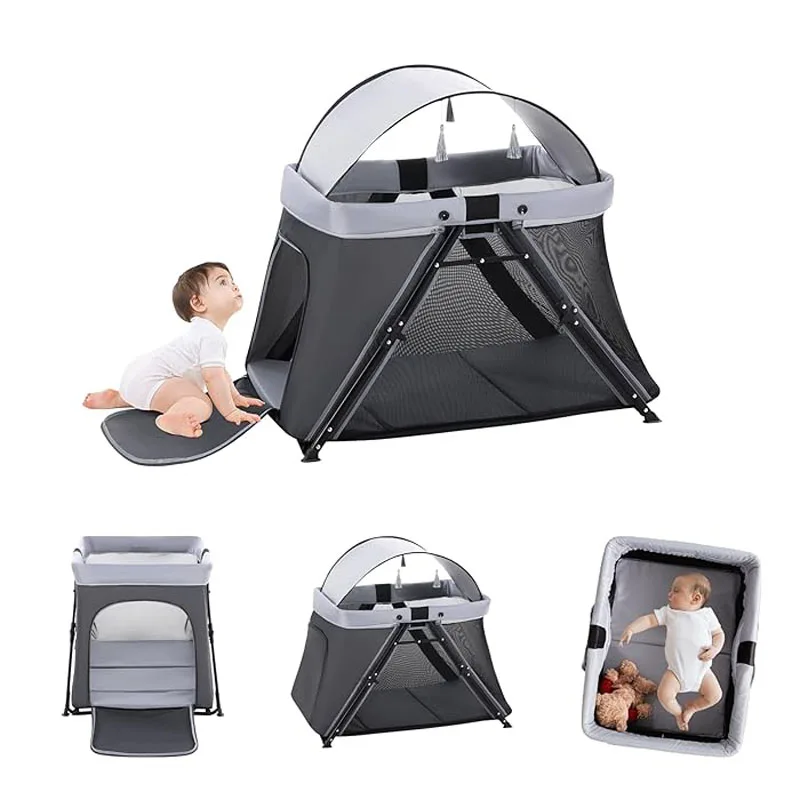 Parque infantil portátil para bebés: plegable, compacto y ligero - imagen 4