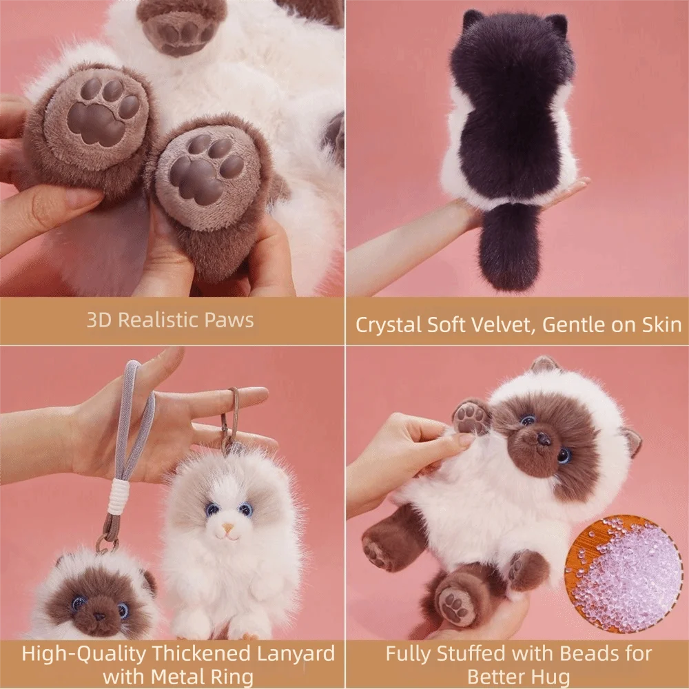 Varias opciones de diseño del llavero kawaii