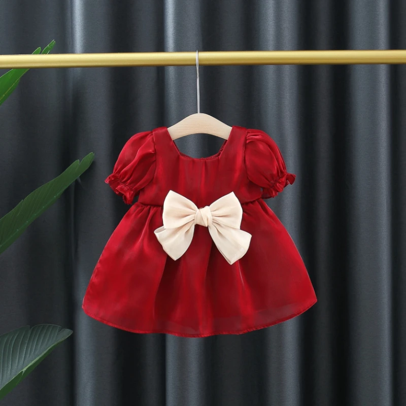 Vestido de verano para niña con lazo estilo princesa - imagen 5