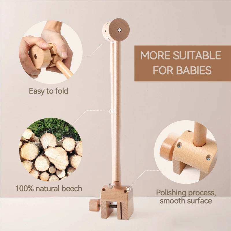 Soporte para móvil de cuna con campana y nube para bebé - imagen 5