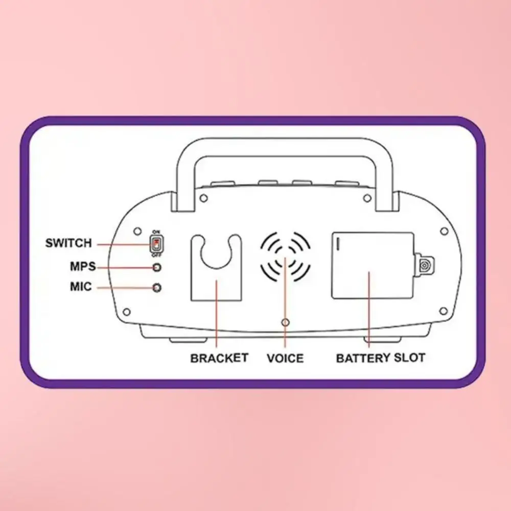Diseño portátil del micrófono para niños