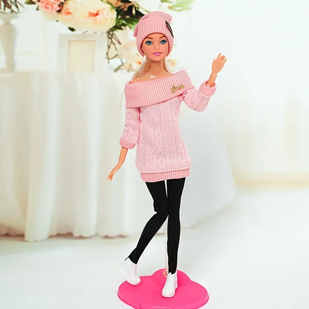 Conjunto ropa invierno para muñecas: suéter, pantalón y gorro