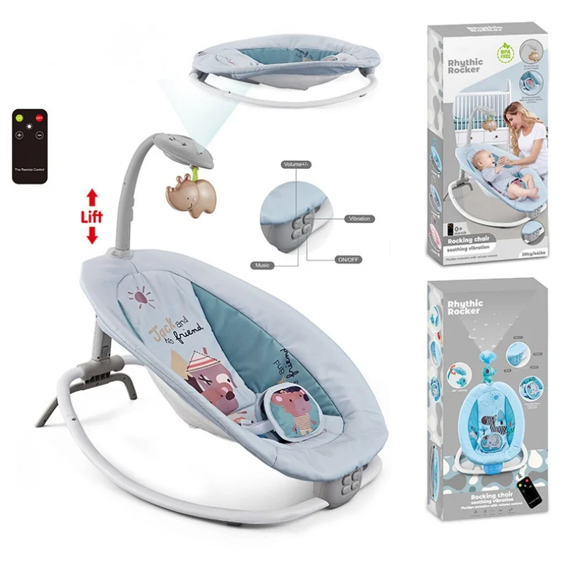 Mecedora plegable para bebé con asiento vibratorio y música - imagen 4