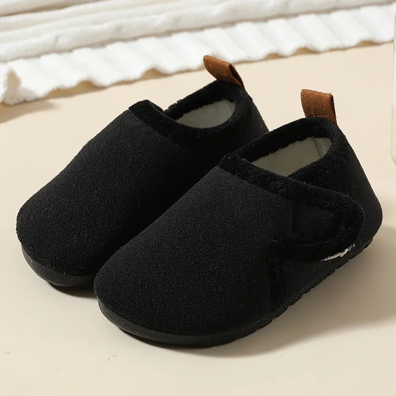 Zapatillas de casa antideslizantes de felpa cálida para niños - imagen 4