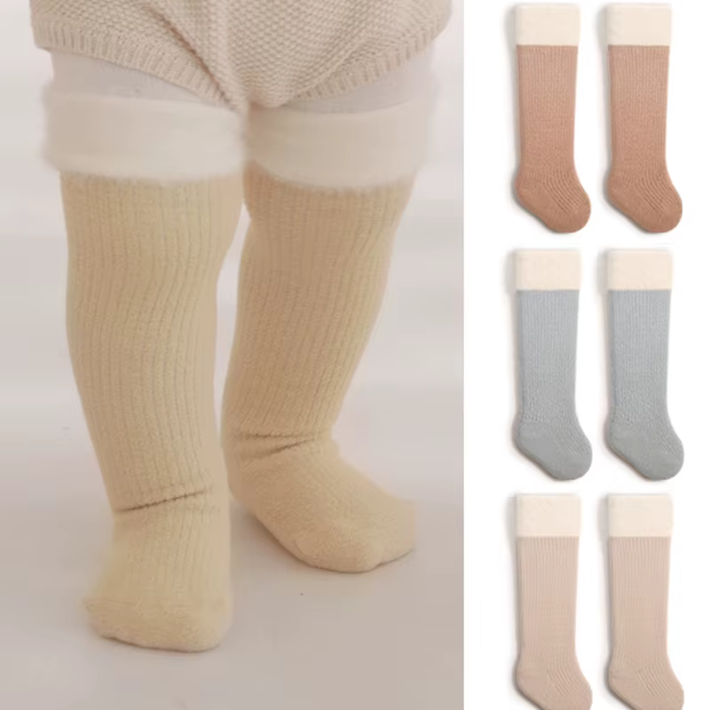Calcetines largos de lana para bebe y ninas - Suaves y calidos - imagen 4