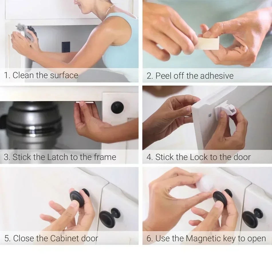 Cerradura magnética de seguridad para muebles – Protección infantil - imagen 4