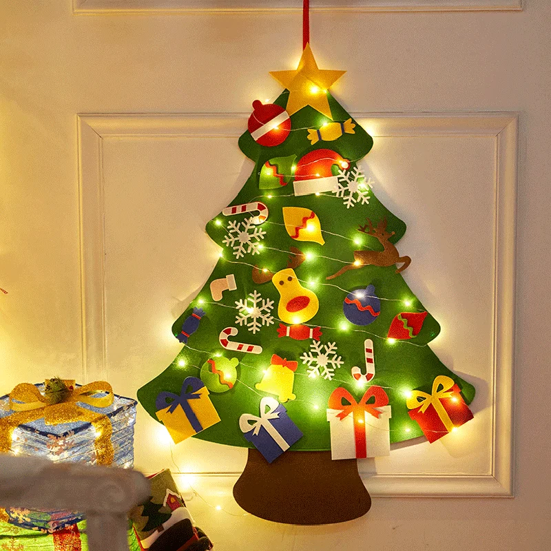 Kit árbol de Navidad de fieltro 3D para niños Montessori - imagen 3