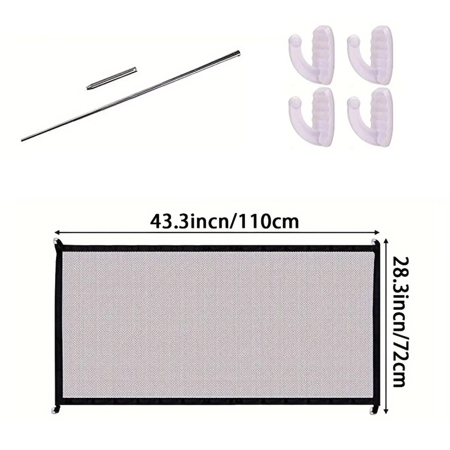 Barrera de seguridad retráctil para bebé con puerta plegable - imagen 4