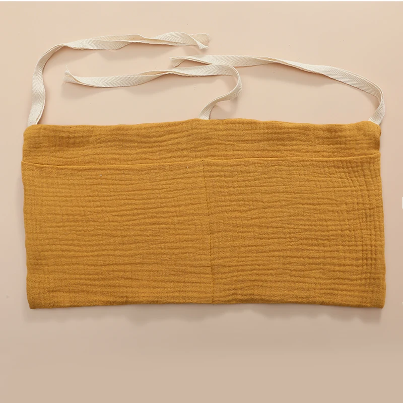 Organizador para cuna de bebé en algodón – bolsa pañales - imagen 5