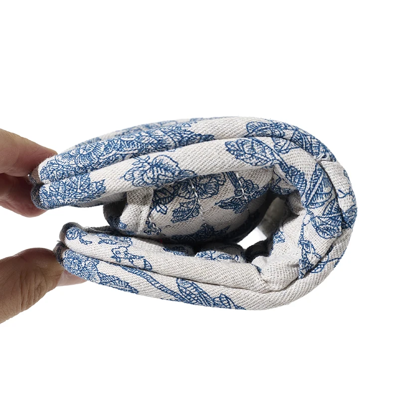 Zapatillas de casa antideslizantes en algodón suave con suela floral - imagen 4