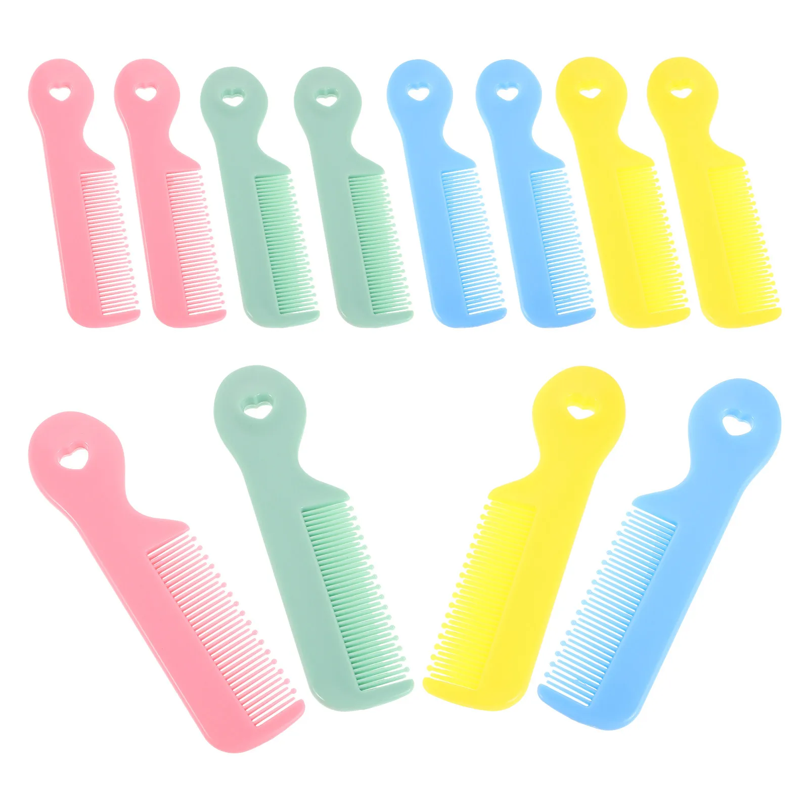 Mini peine redondo de colores para masaje del cuero cabelludo infantil