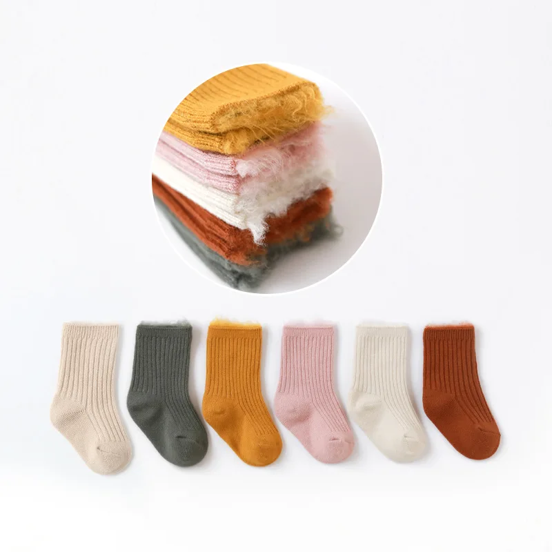 Calcetines de felpa para bebé - Medias cálidas en terciopelo - imagen 4