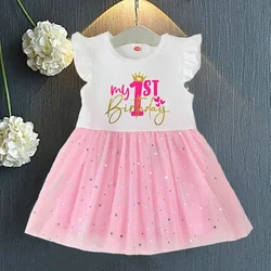 Vestido princesa para niña – Manga voladora para fiestas de cumpleaños