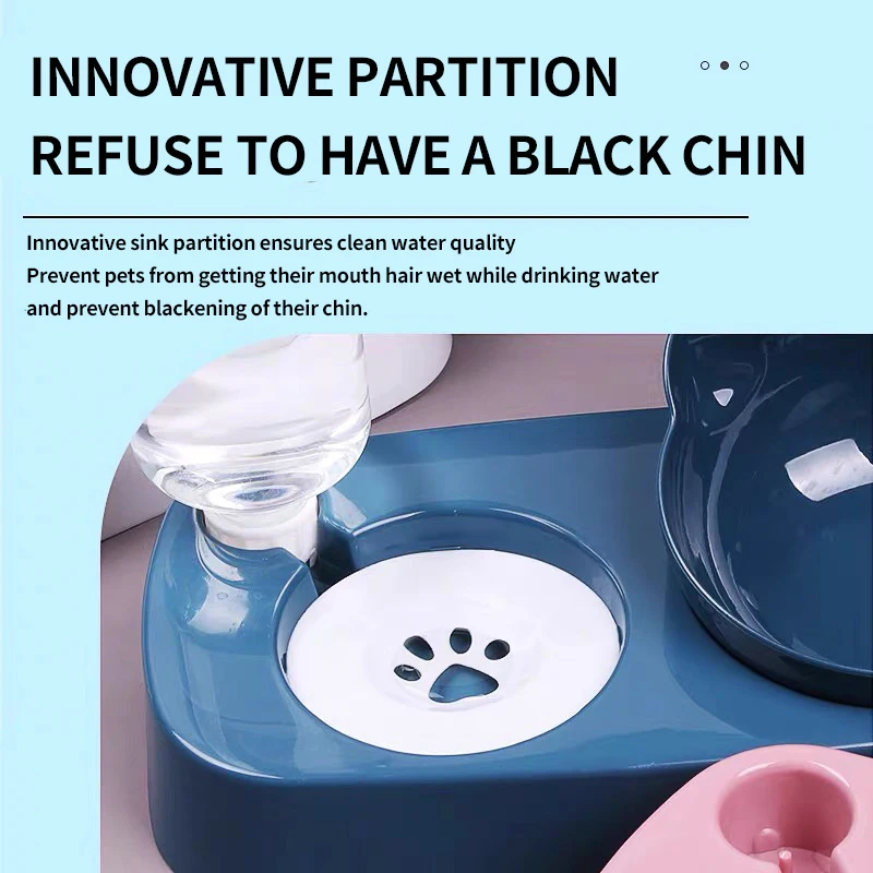 Bebedero automático con doble cuenco para perros y gatos - imagen 5