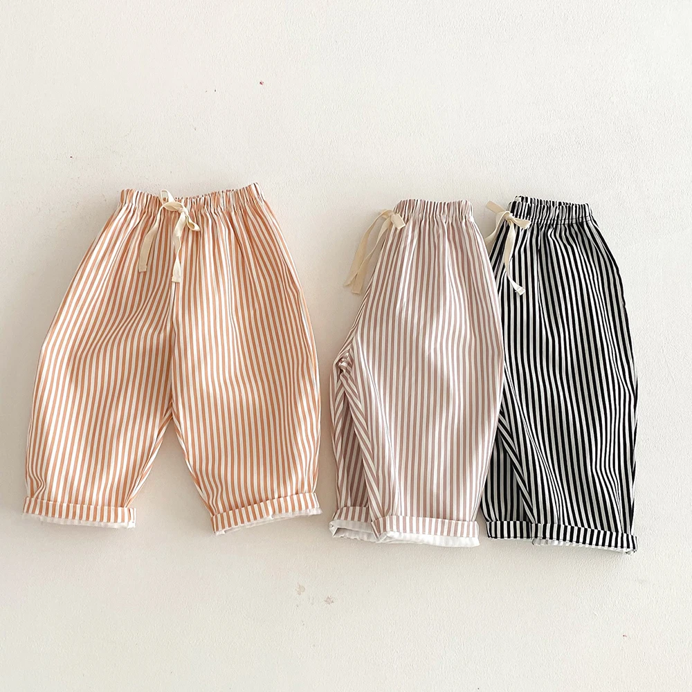 Pantalones de verano rayados para bebé niño - suaves y cómodos - imagen 4