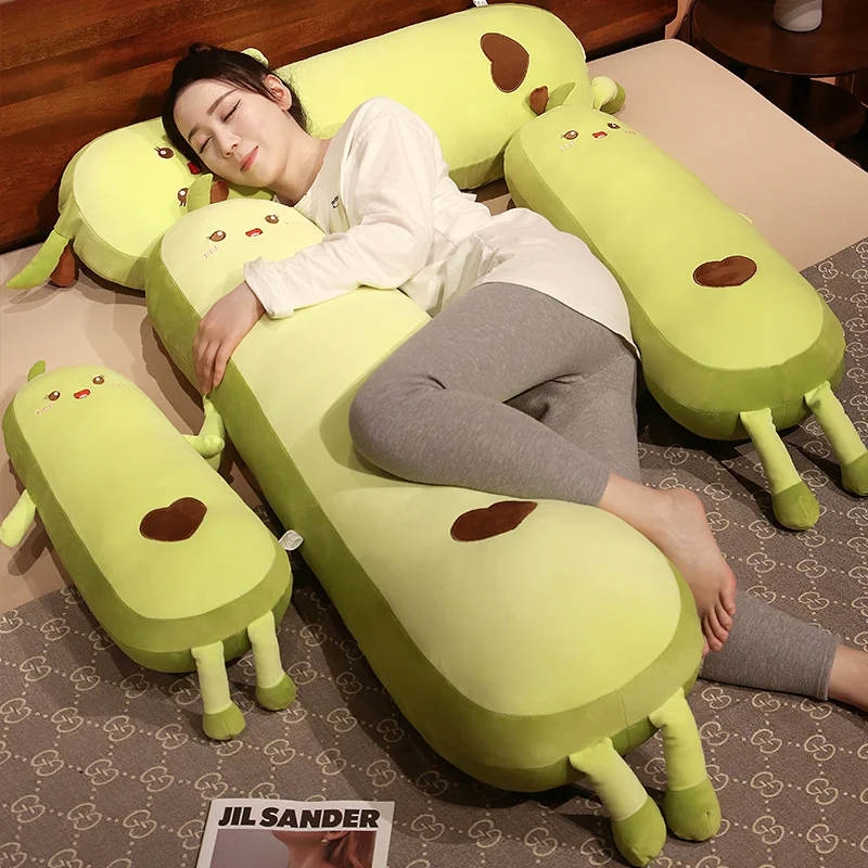 Almohada larga de aguacate verde para dormir infantil peluche corazón - imagen 3