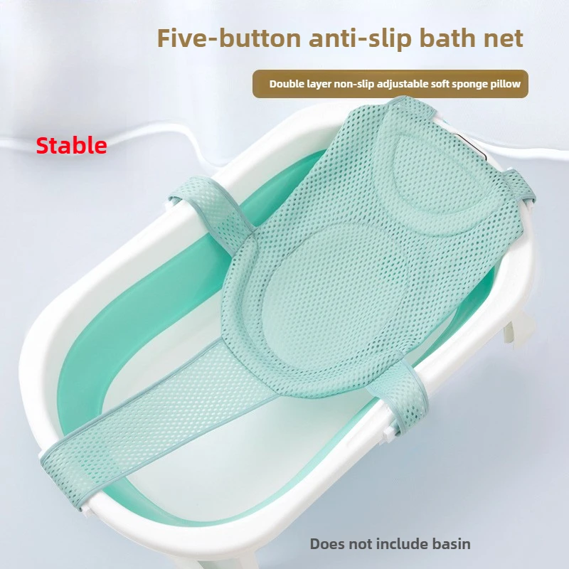 Bañera para bebé recién nacido con red y almohadilla lumbar - imagen 4
