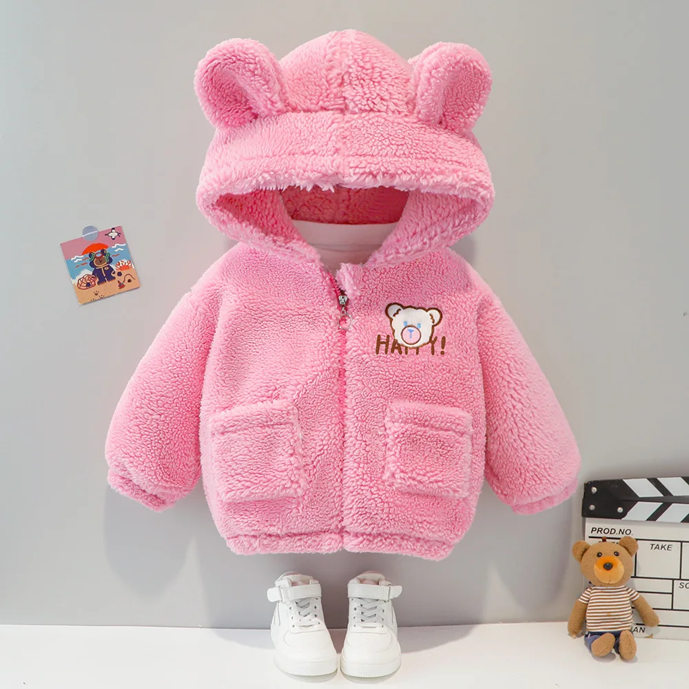 Abrigo de invierno con capucha de lana para bebé unisex - imagen 3