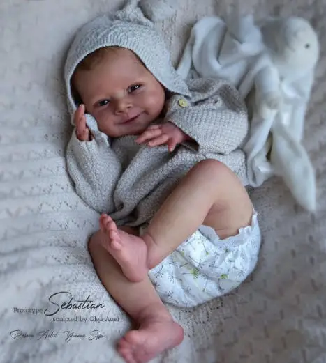 Kit de muñeca reborn Sebastian para manualidades con cuerpo de tela