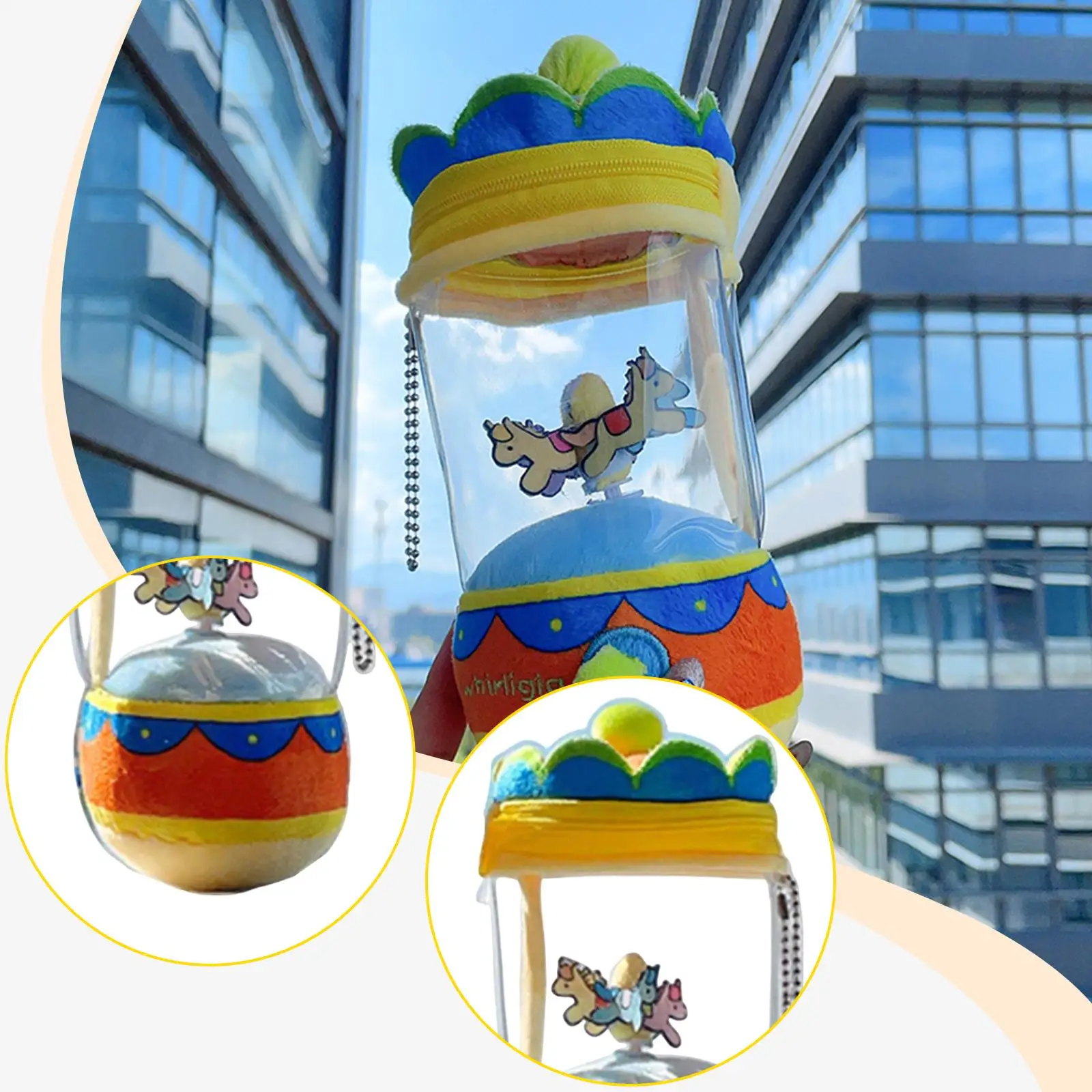 Peluche giratorio con cordón para carrito y bolso, caballo - imagen 2