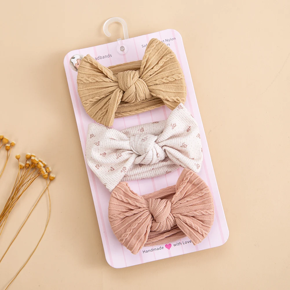 Diademas elásticas vintage para bebé niña con flores y lazos - imagen 3