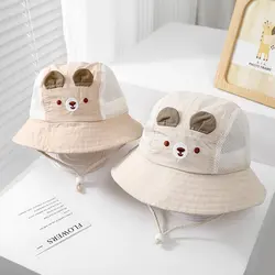 Gorra pescador de malla con protección solar para niños y niñas