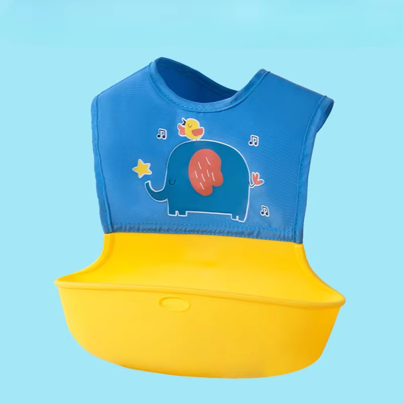 Babero de silicona impermeable suave para bebé con diseños divertidos - imagen 4