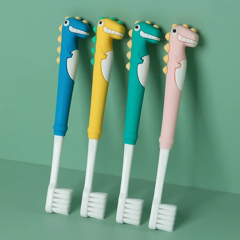 Cepillo dental infantil dinosaurio – Suave para niños 3-12 años - imagen 2