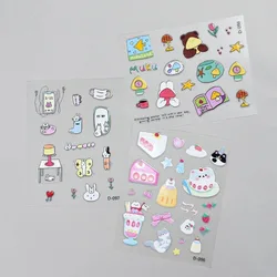 Pegatinas 3D de gelatina INS para decorar cuadernos y diarios