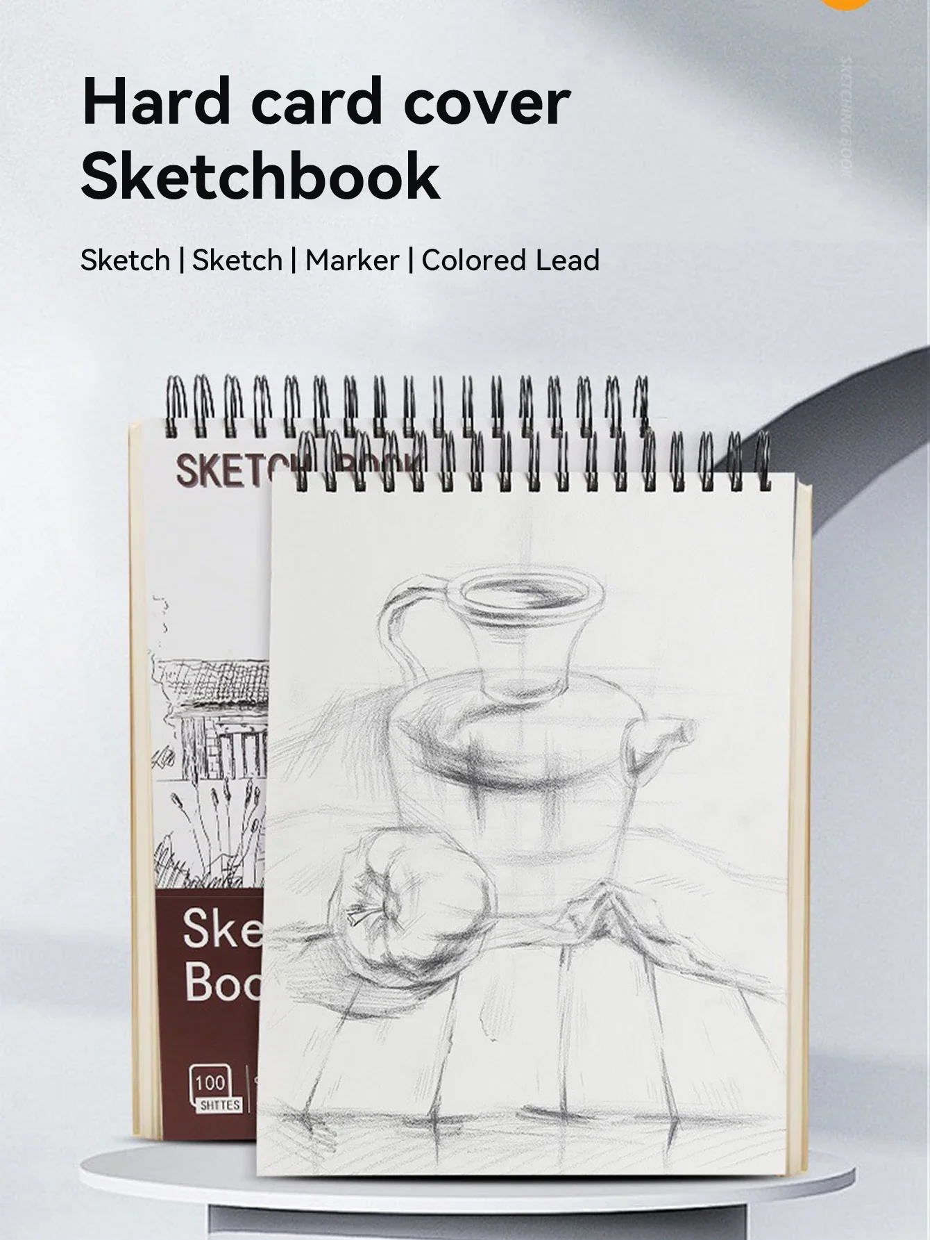 Cuaderno de bocetos en espiral con encuadernación práctica