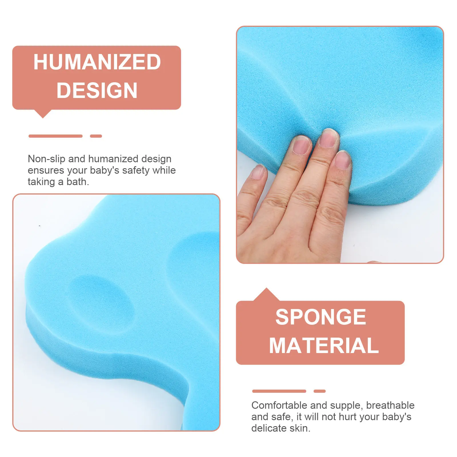 Esponja de baño antideslizante con soporte para recién nacidos - imagen 2