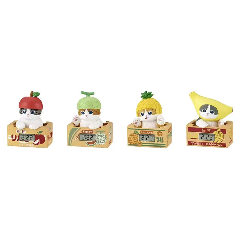 Figura de acción gato reloj fortuna temática fruta
