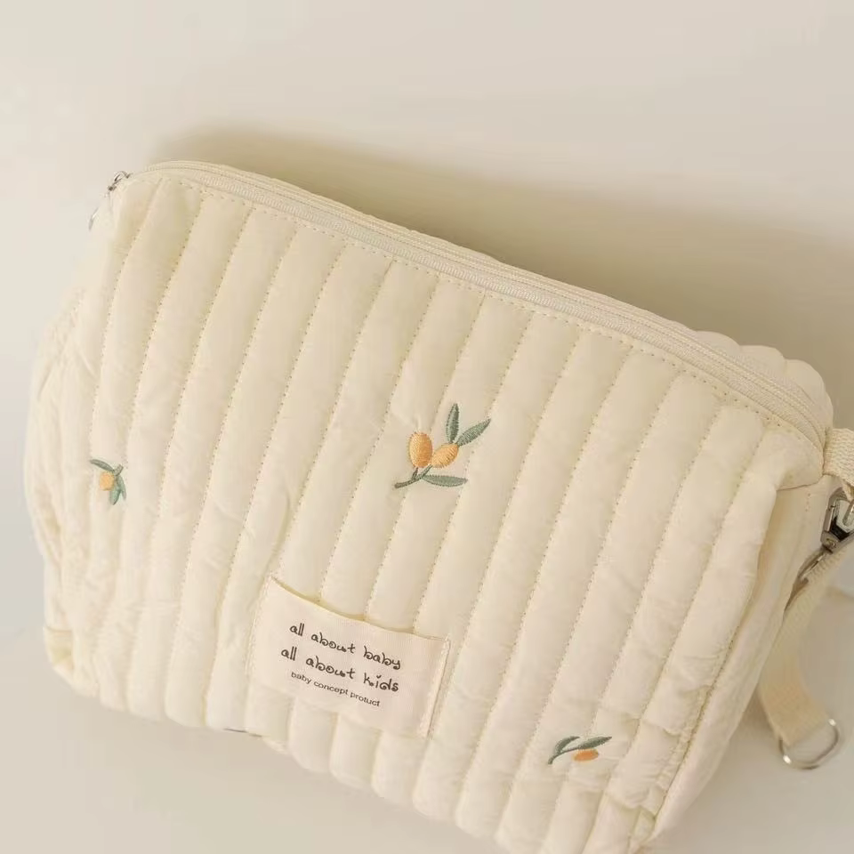 Bolsa de pañales acolchada para cochecito – Diseño bordado para bebé - imagen 3