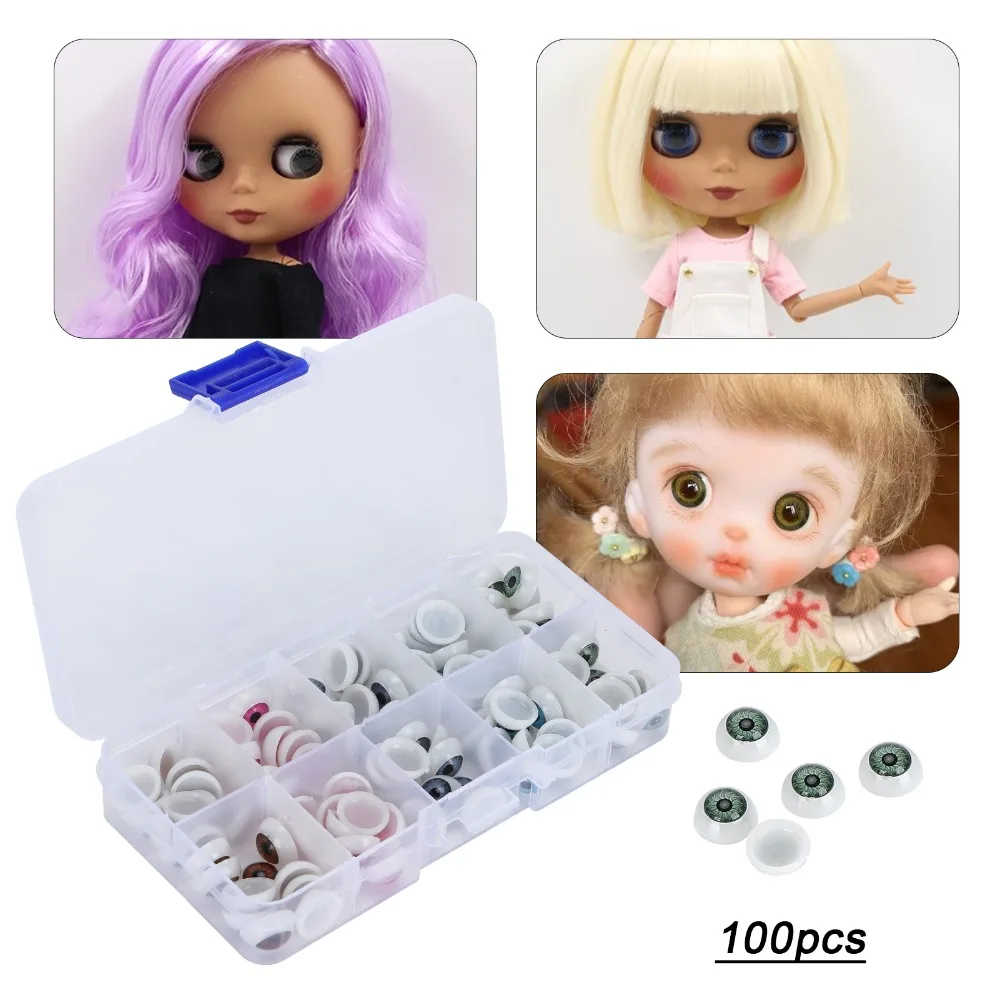 Ojos para peluches de plástico semicirculares de colores